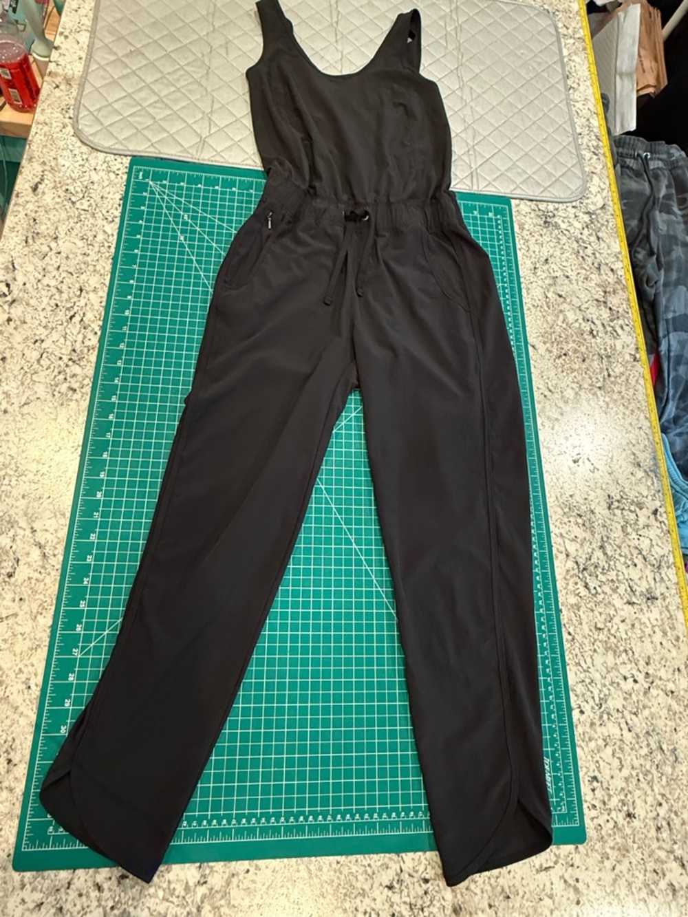 Patagonia Fleetwith Jumpsuit XS Cinch Waist Athleisure Dark Grey - Picture 4 of 14